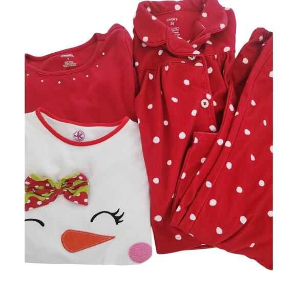 5T Bundle Pjs, Snoeman Top And Jeweled Top - Picture 1 of 4